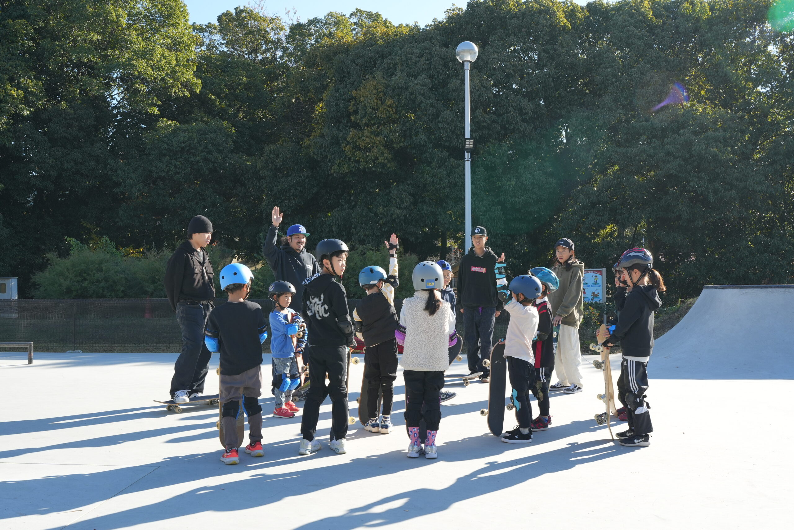服部緑地スケートボードパークでの初心者体験会